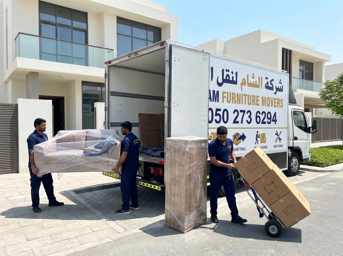Villa movers in Ajman moving large furniture safely