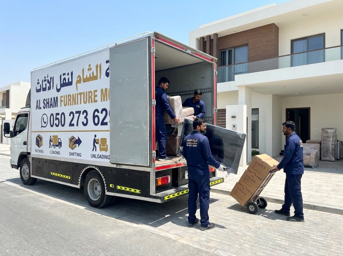 Movers in Fujairah loading a moving truck